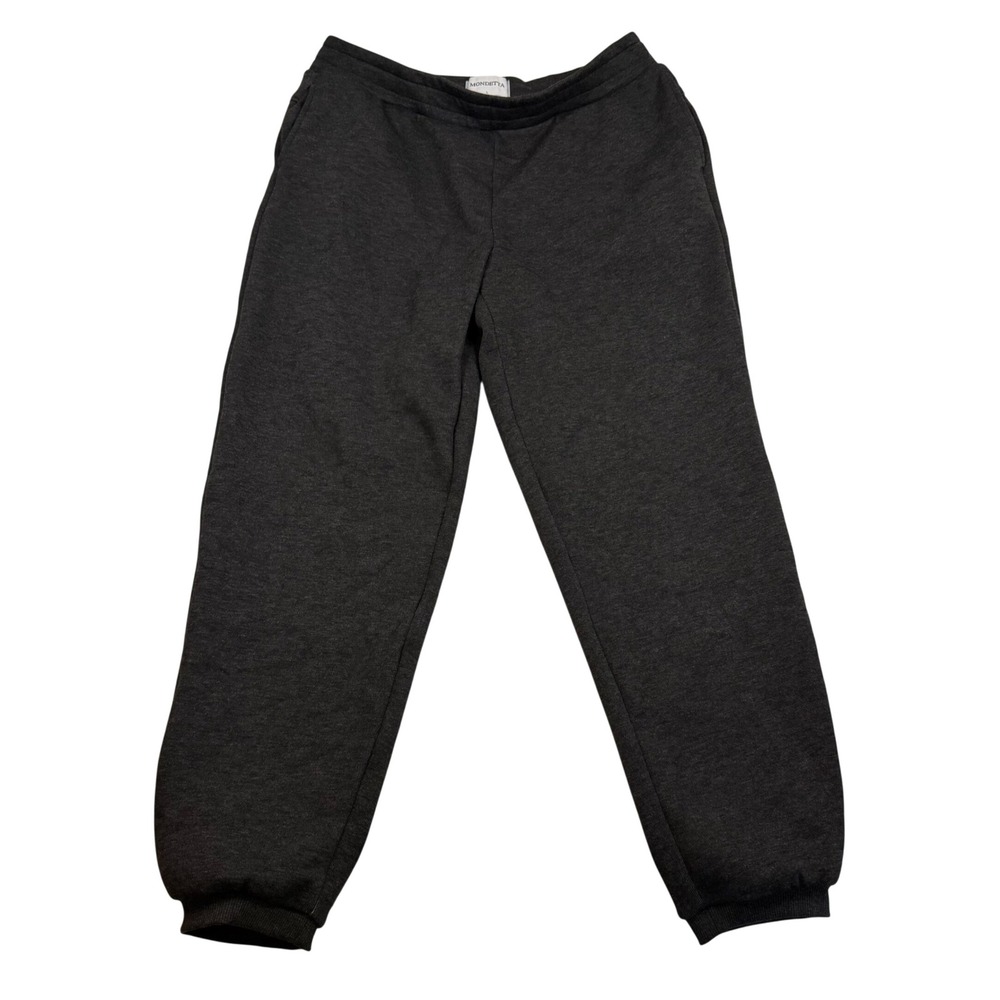 Mondetta Charcoal Gray Heathered Jogger Pants Size L Recycled Blend 1797063